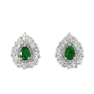 DIAMONDS EMERALD EARRING