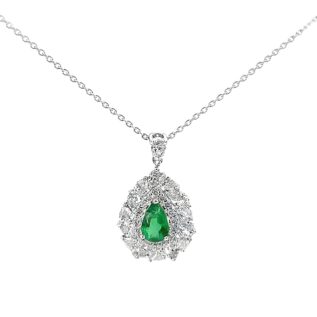 DIAMOND EMERALD NECKLACE