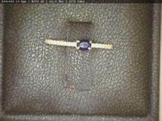 PS-JEWELRY 18K-W/GOLD 0.24CTS-SAPPHIRE 24D-0.13CTS RING